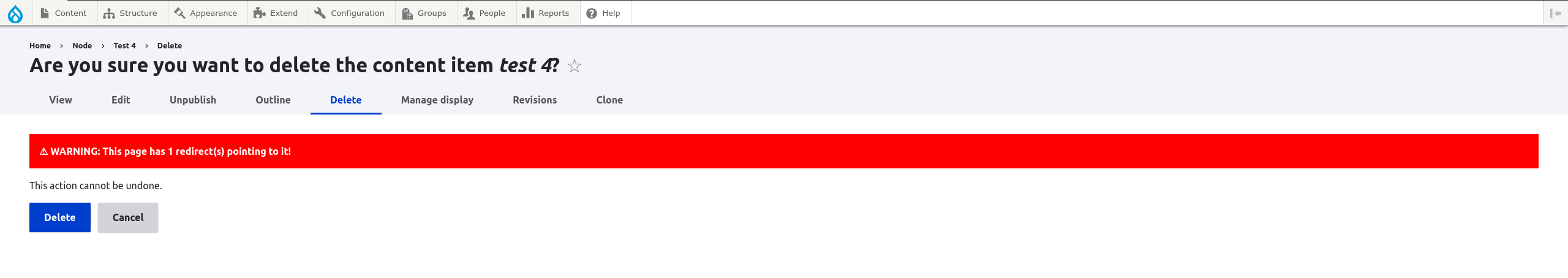 Example Warning