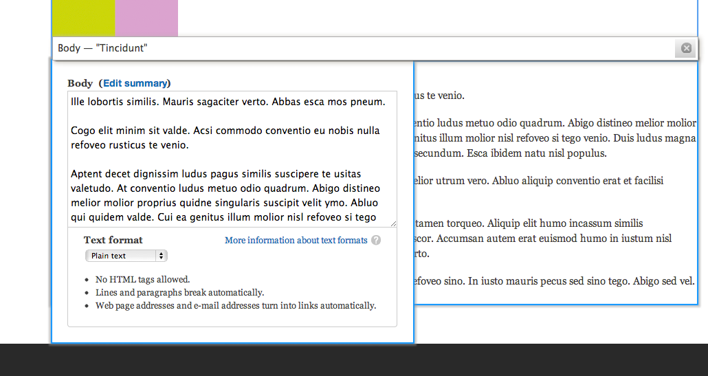 Screenshot of what I think is an inline toolbar on a plain text field in in-place editing mode. But I am not sure.