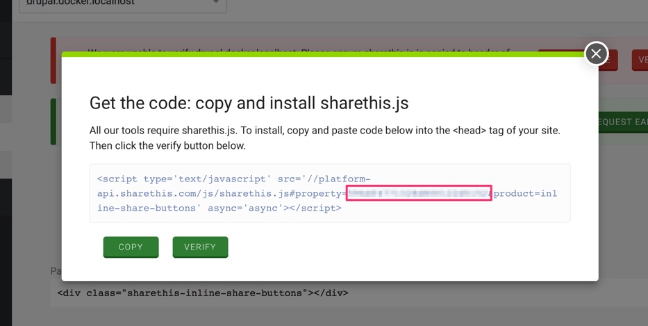 Read property id. Sharethis com. JAVASCRIPT Quest.