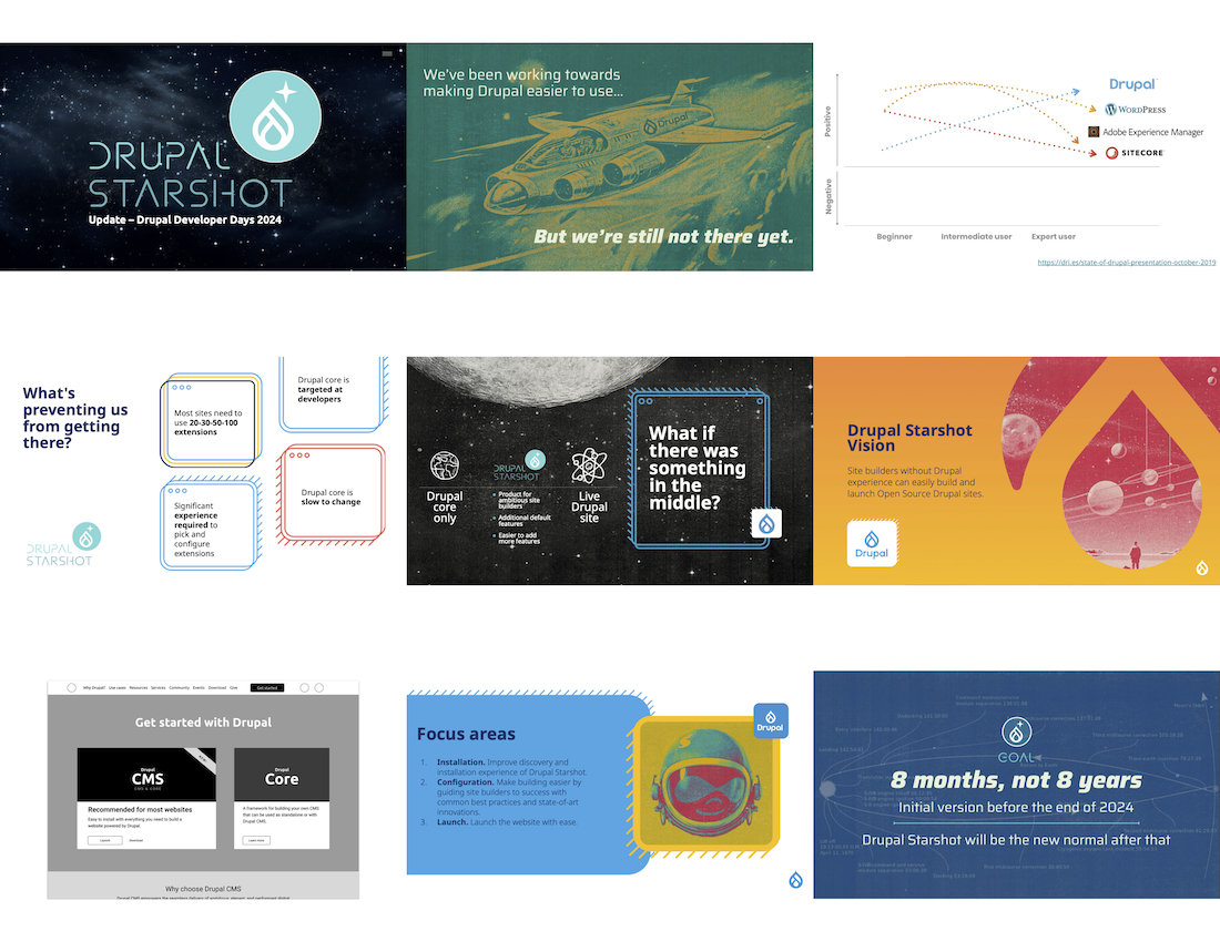 First slides of the Drupal Starshot introduction slide deck