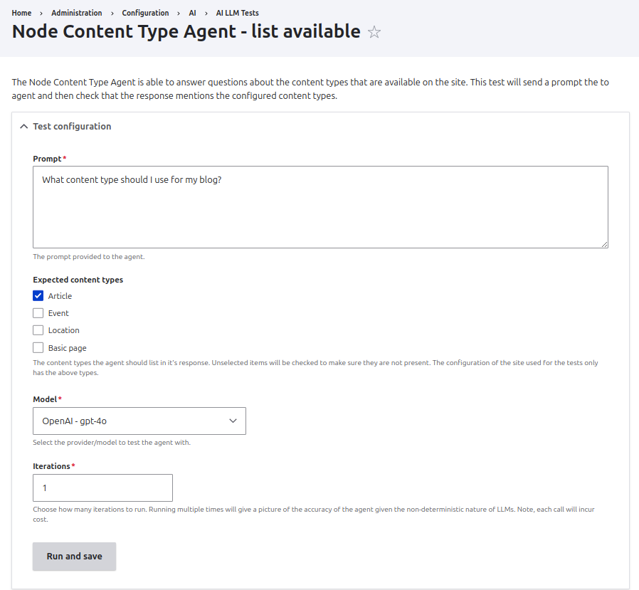 Modifying the configuration for a run