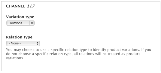 Relation type option