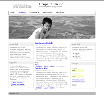 White Drupal theme