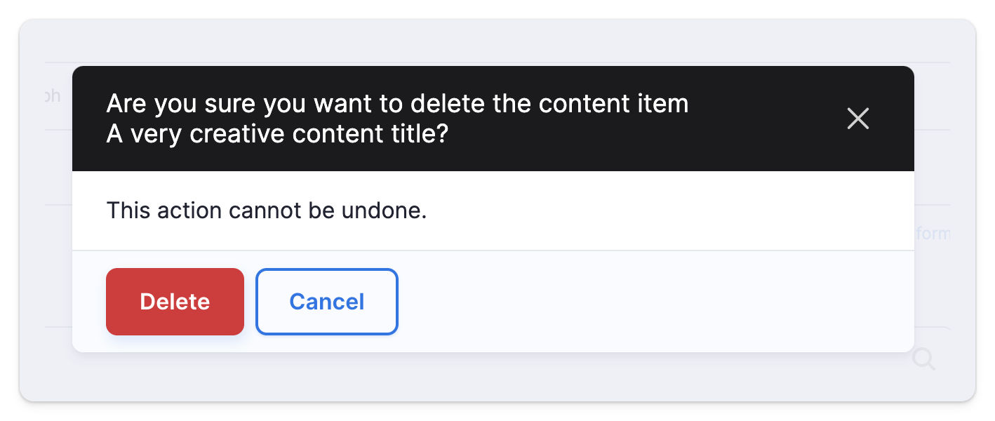 Confirmation page after Admin Dialog module