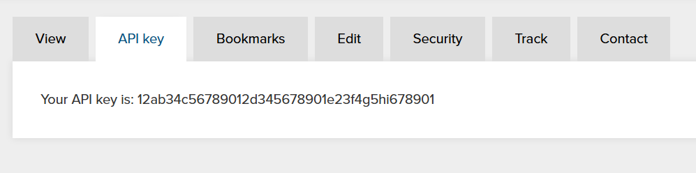 ACSF API Key