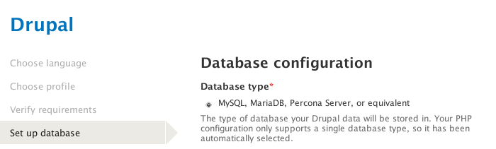Add Percona Server to Database Type list