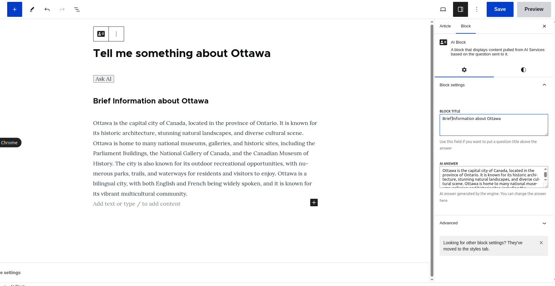Gutenberg AI Plugin in action