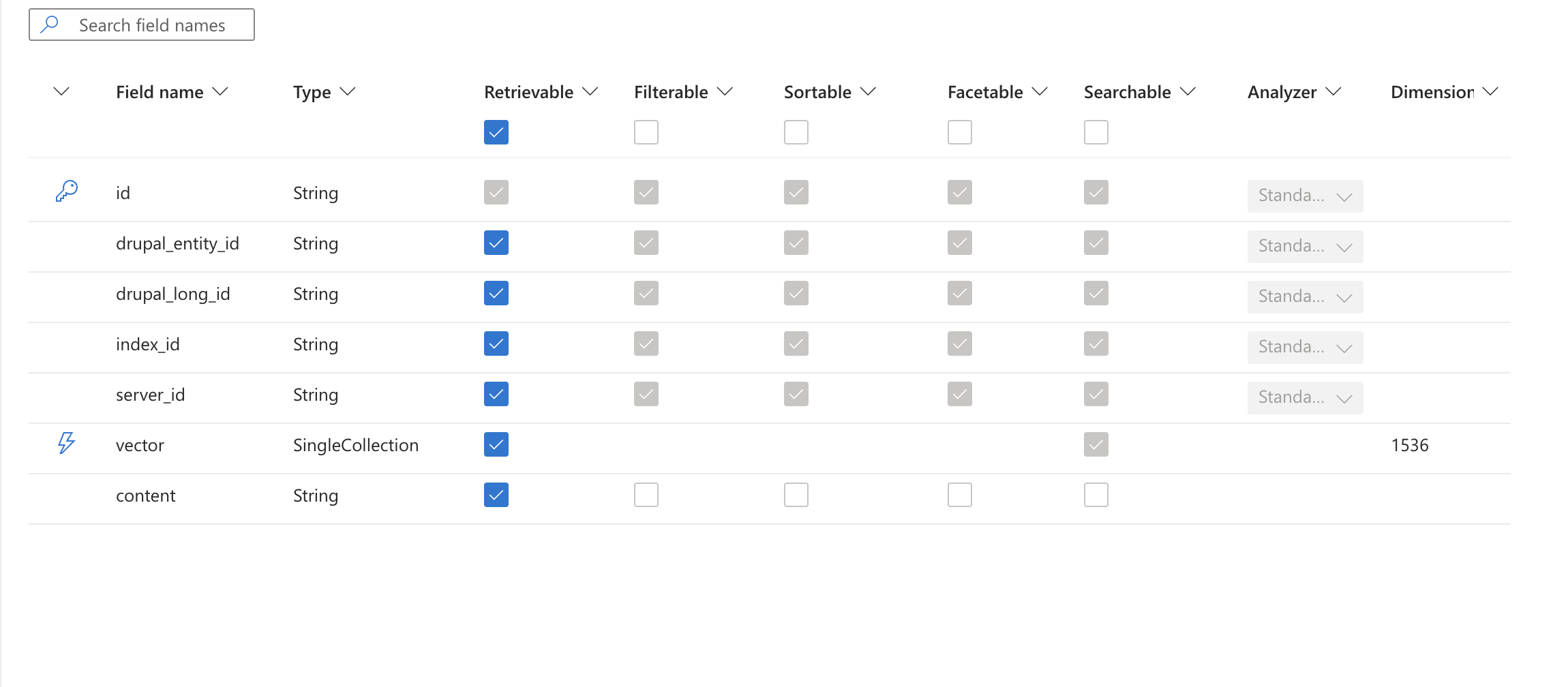 azure search config