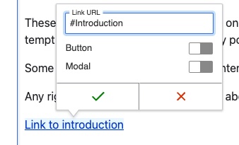 Linking to Bookmarks anchor in Drupal