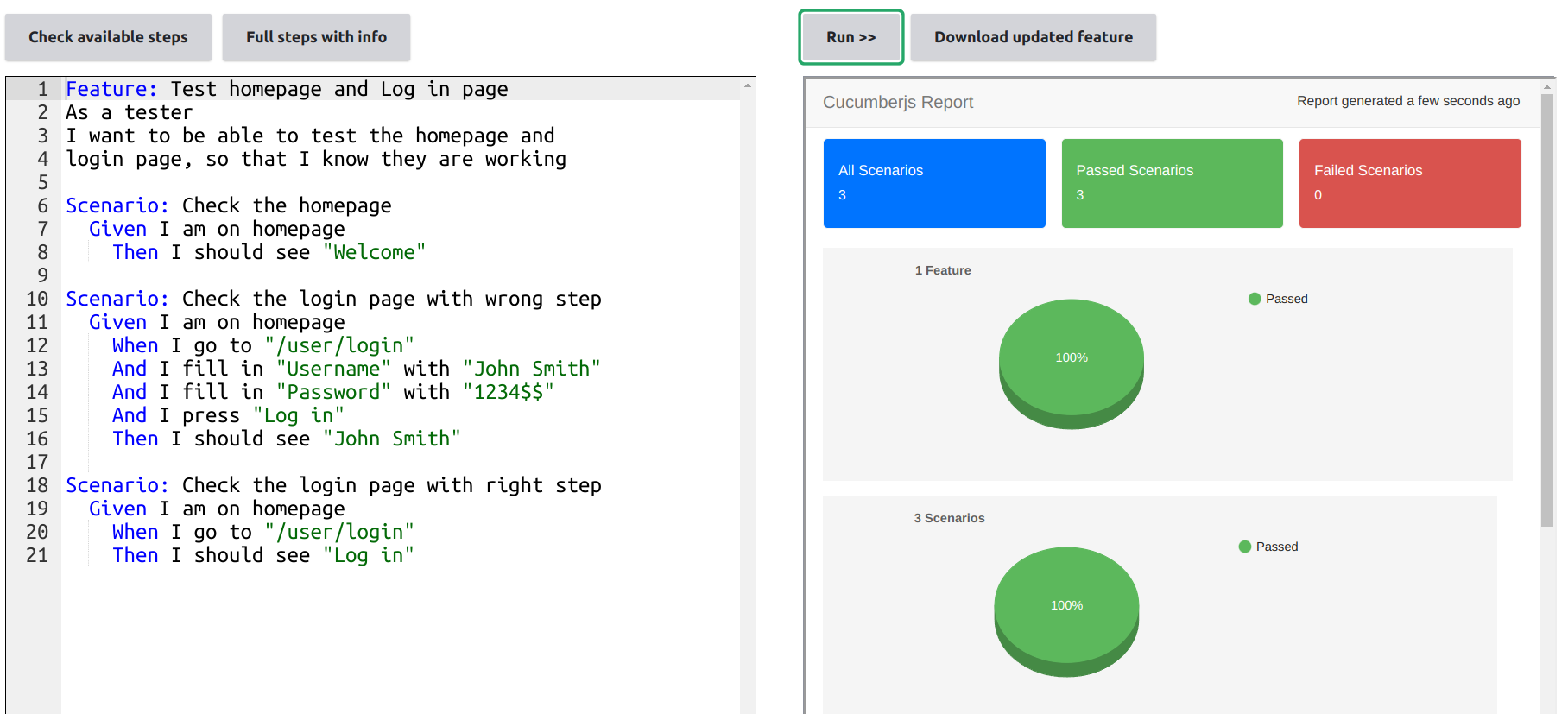 Cucumber UI Bootstrap HTML Report