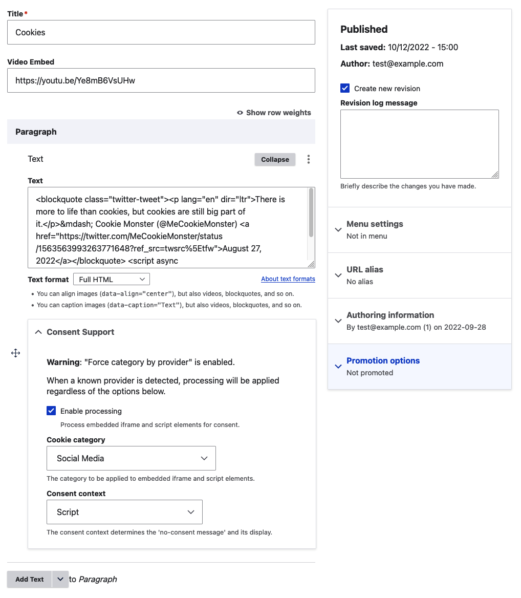 Consent Context management