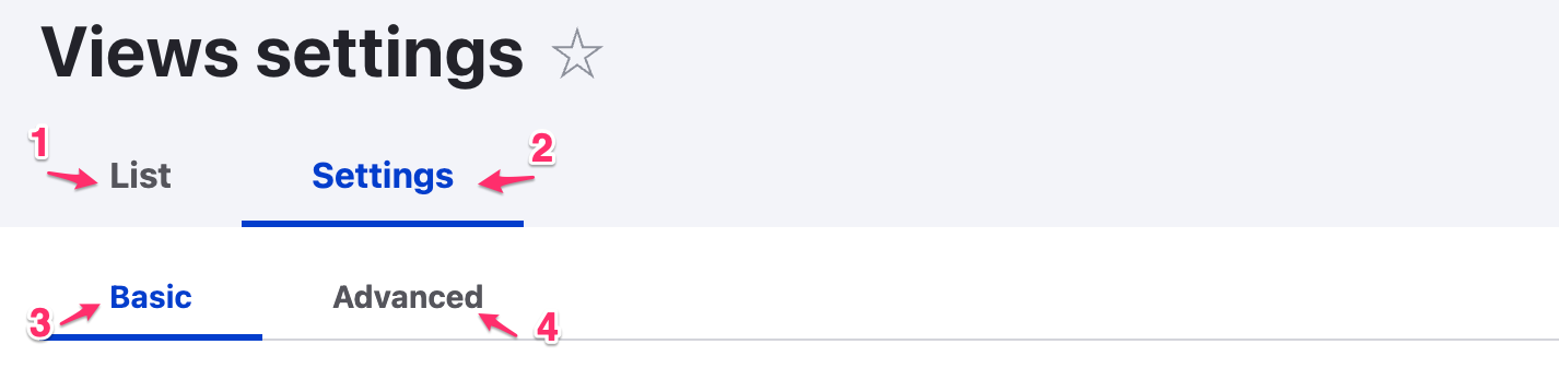 Views UI tabs example.