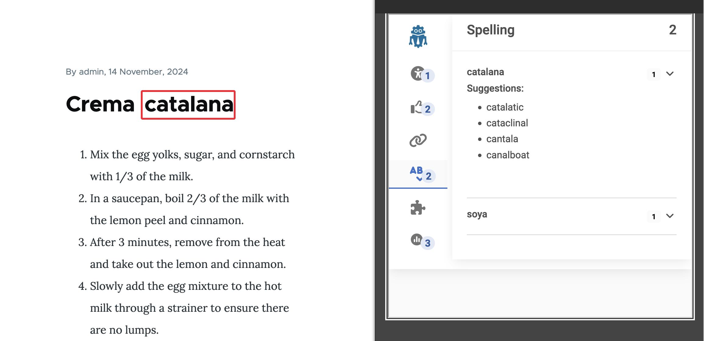 Highlighting example