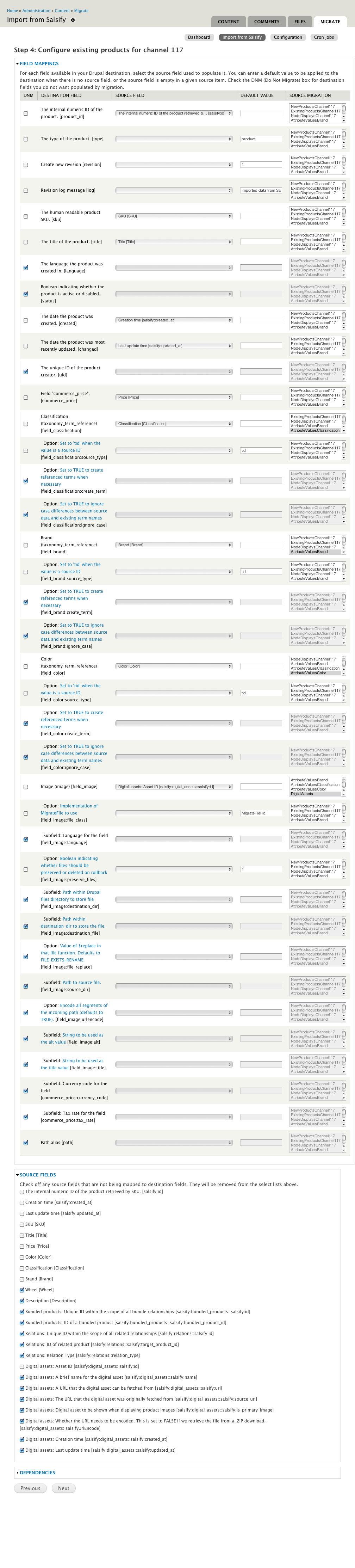 Existing products task