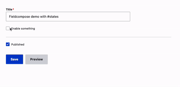 Drupal fieldcompose with states in action