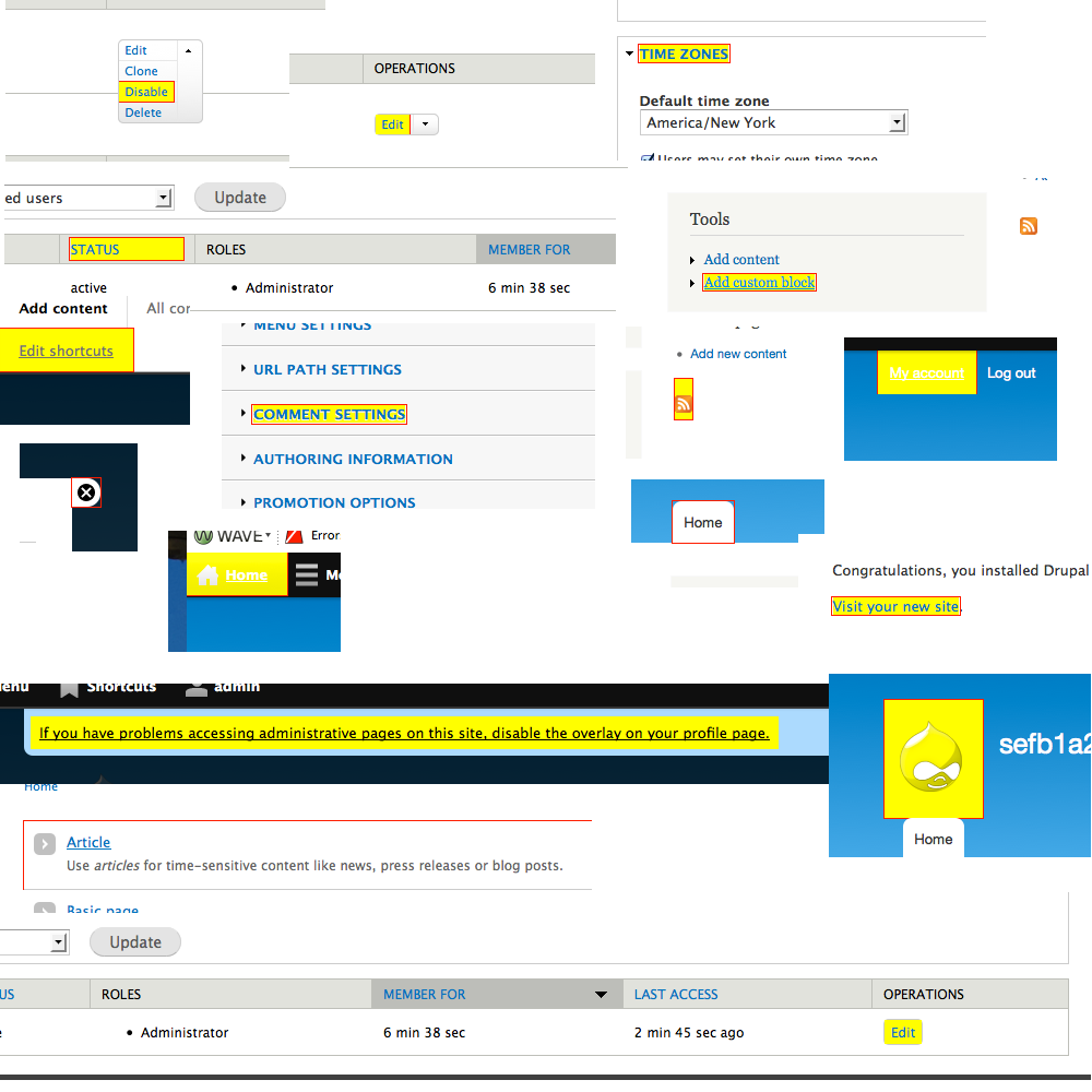 focus link problems on quite a few pages.