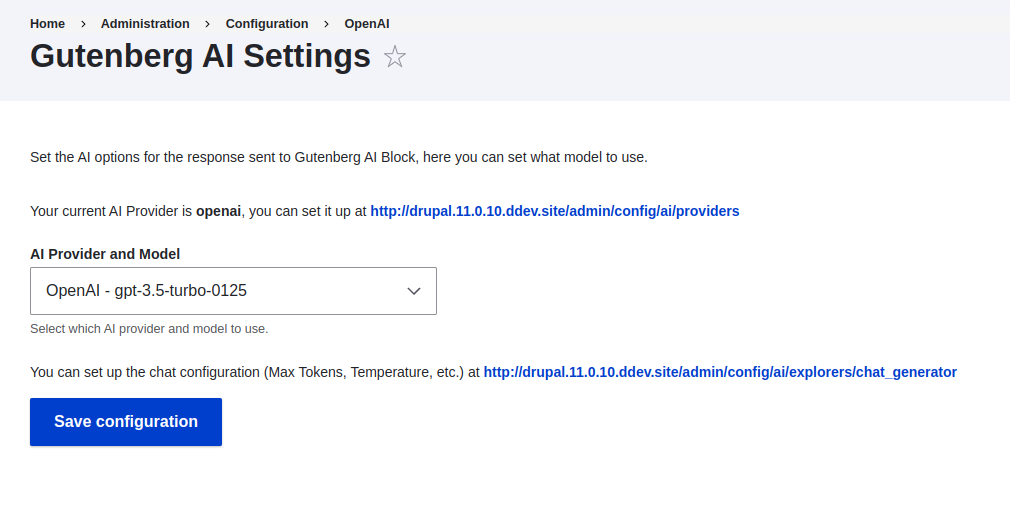 Gutenberg AI Tools Form
