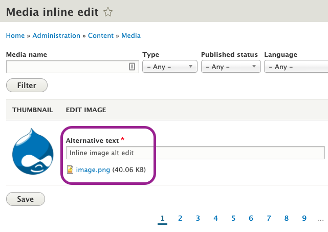 Image alt field widget