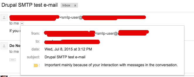 Test Email Results