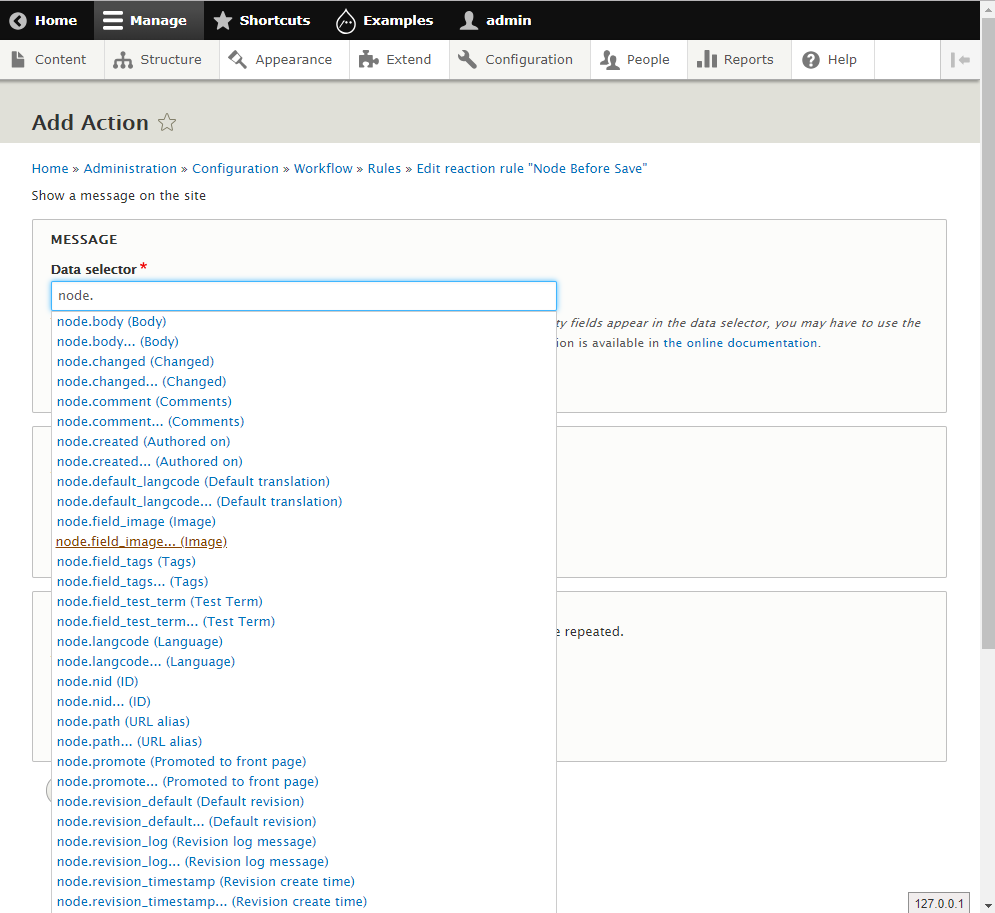 drupal rules update field on save