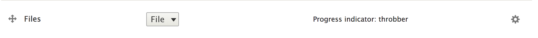 file widget summary mentions 'throbber'