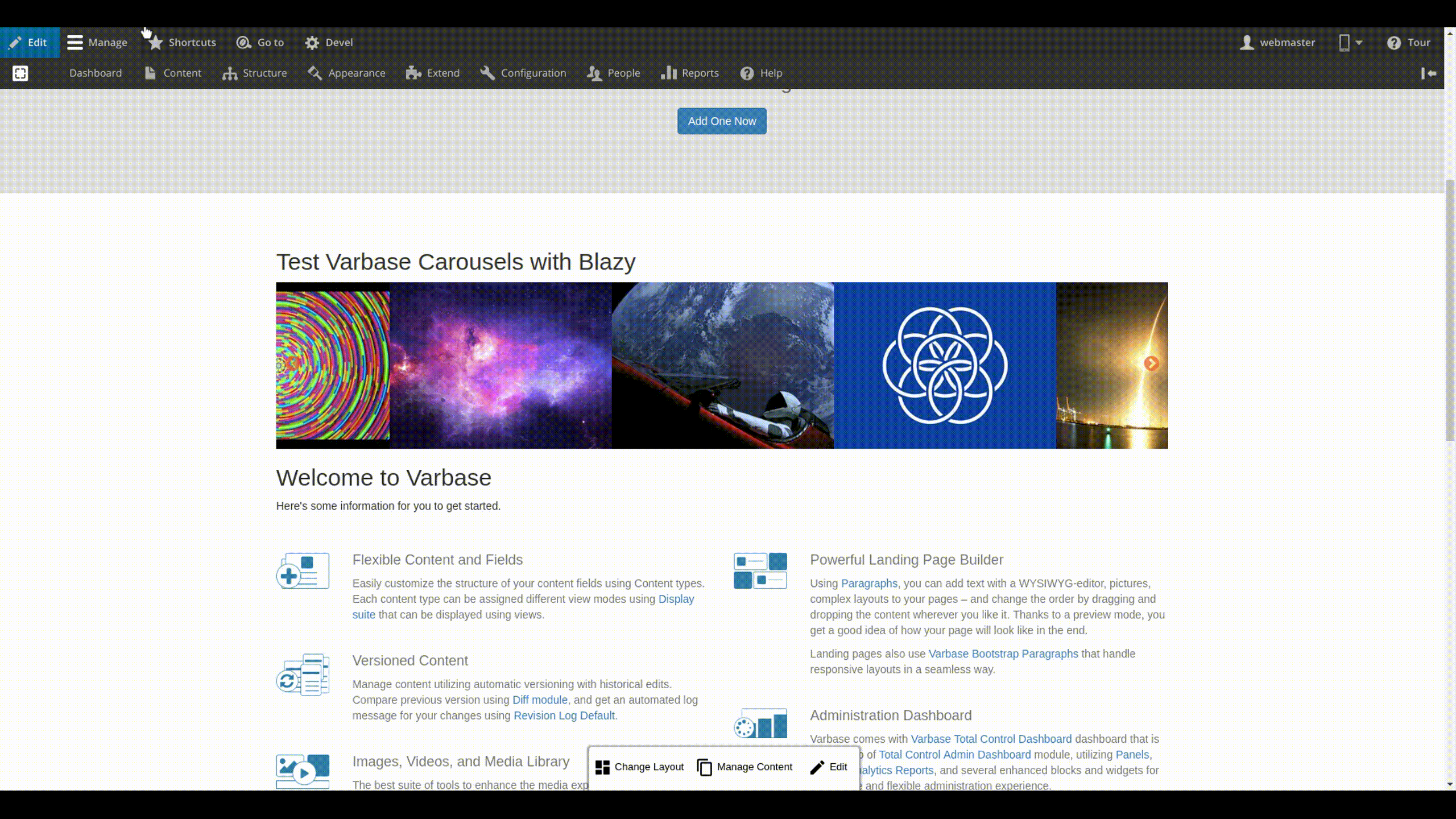 Test Varbase Carousels