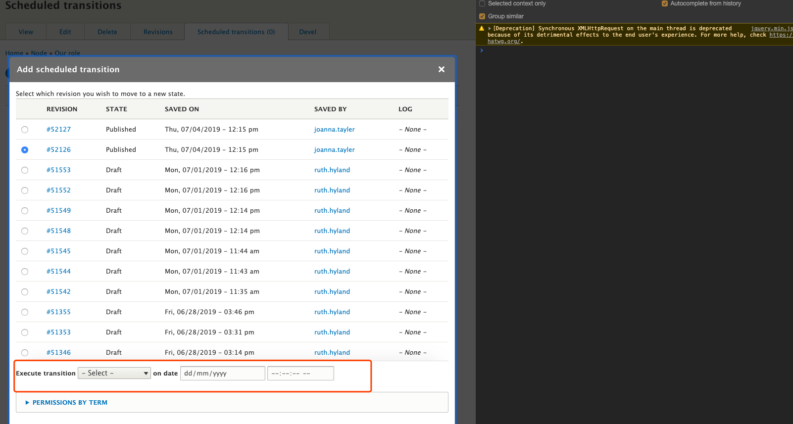 scheduled-transitions-module-integration-issue-3065986-drupal