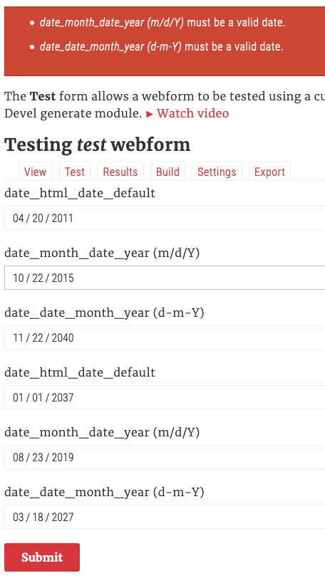 Date Field Keeps Giving Validation Error Even Though Submitted Date Is Valid And No Validation Rules Are Set Drupal Org
