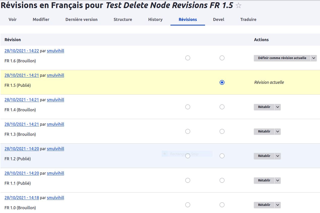 French revisions
