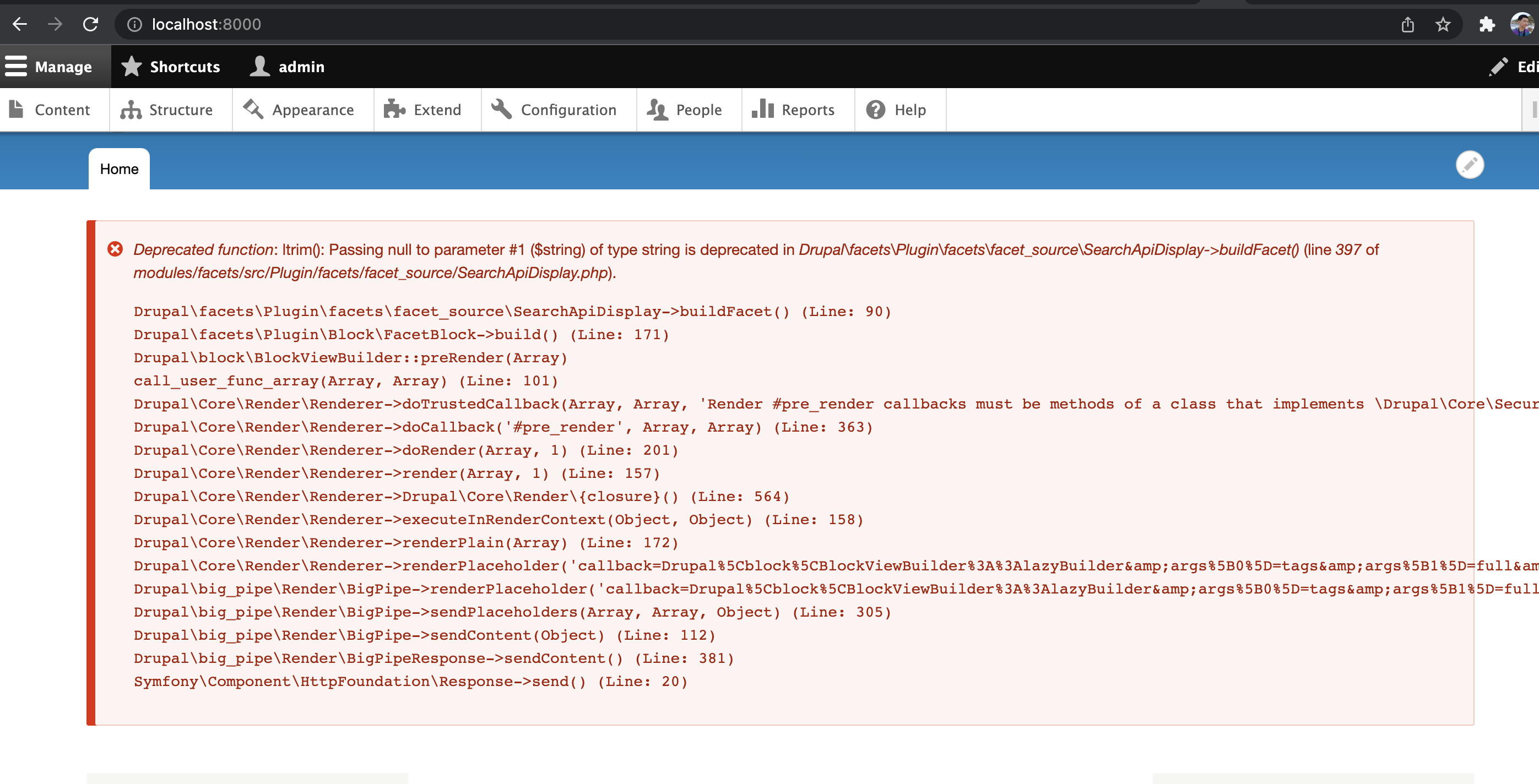 deprecated-function-ltrim-passing-null-to-parameter-1-string-of