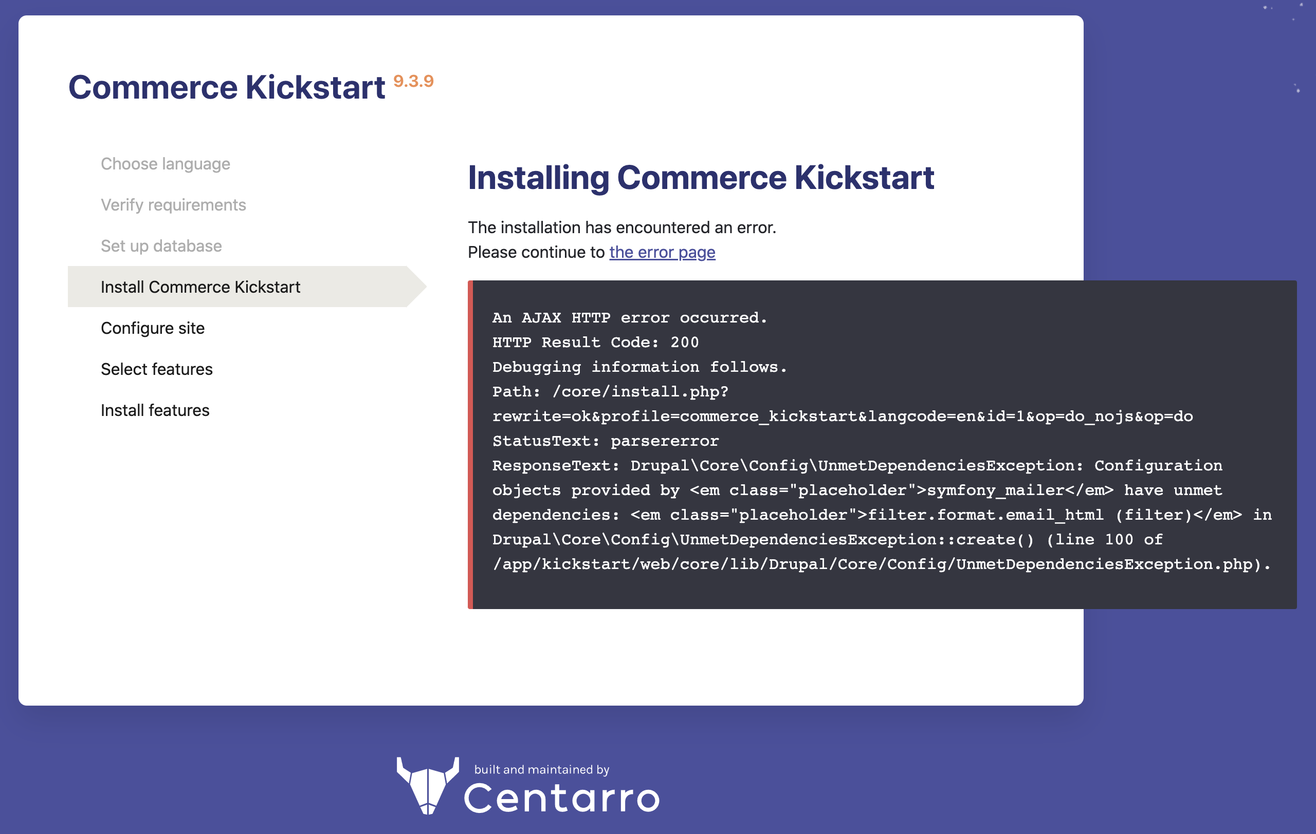 Symfony Localhost Issues Troubleshooting a Fresh Installation - Installation fails on a Symfony Mailer configuration dependency issue