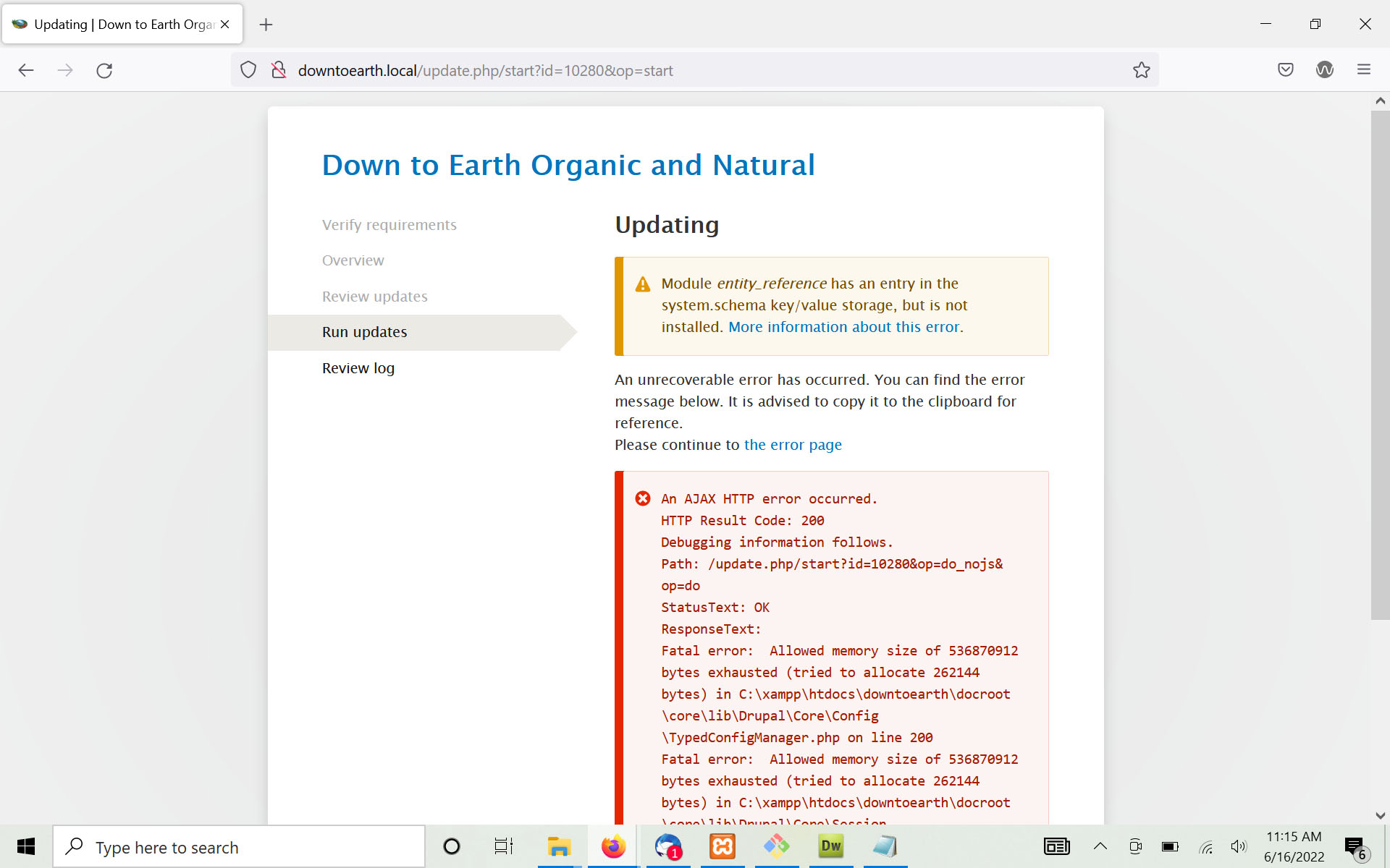 Error Updating Drupal Database After Upgrade To Drupal 9.4.0 [#3290974 ...