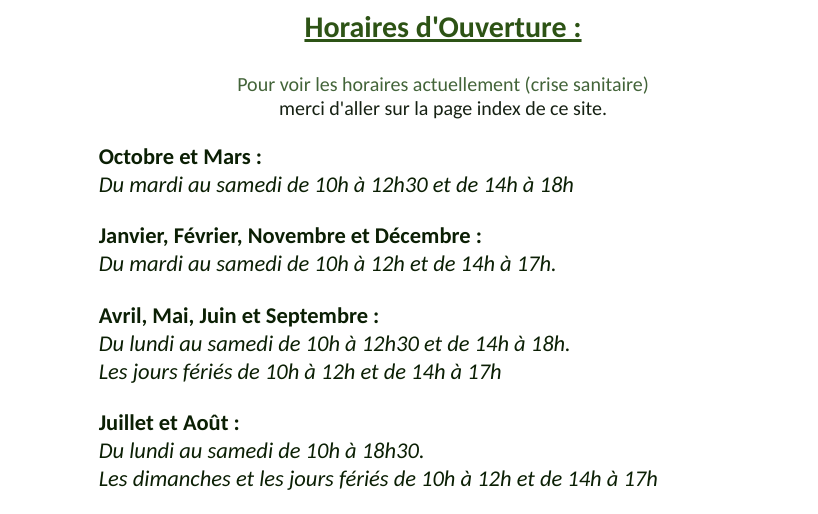 Seasonal Opening Hours 3