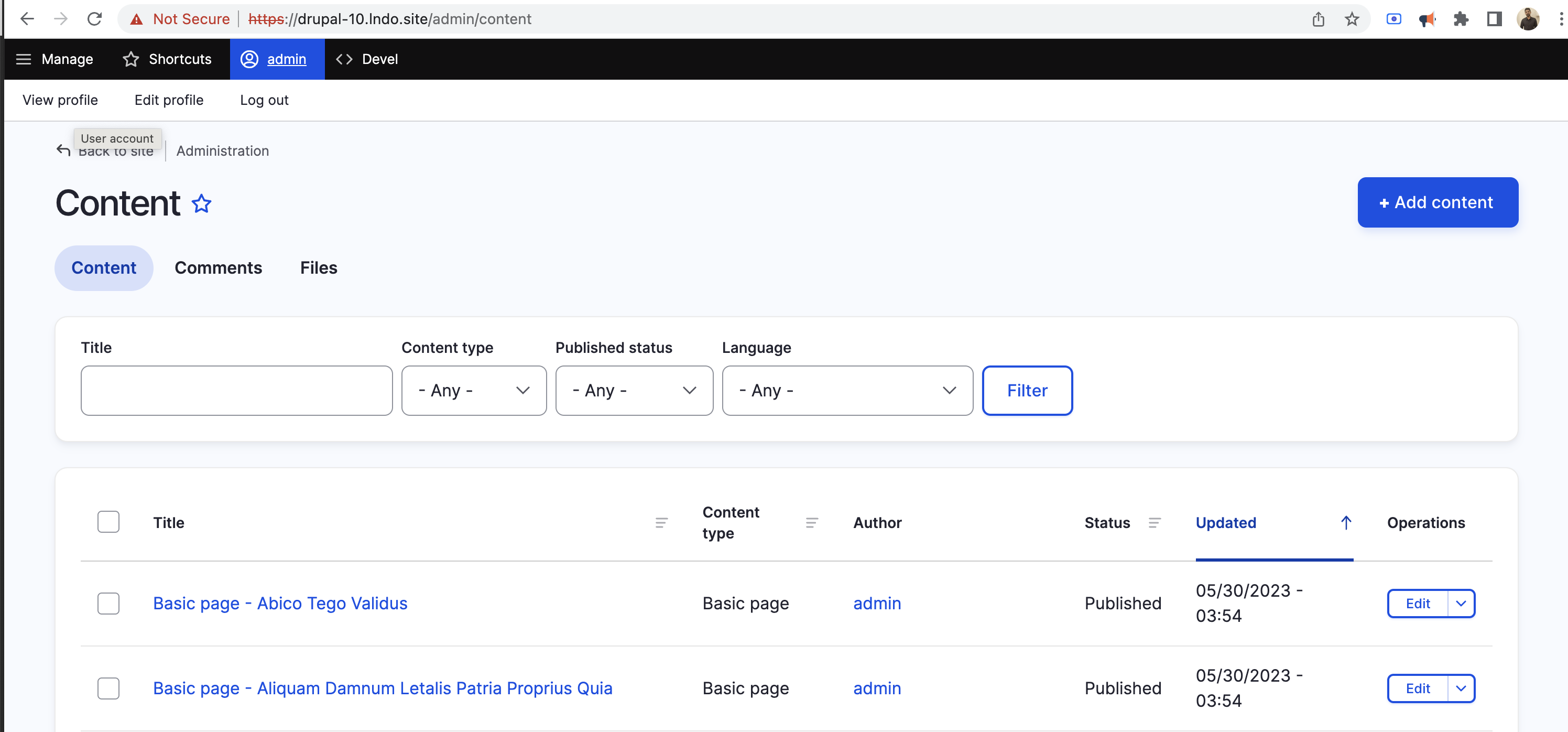 Background for shortcut and user account menu links in classic drupal ...