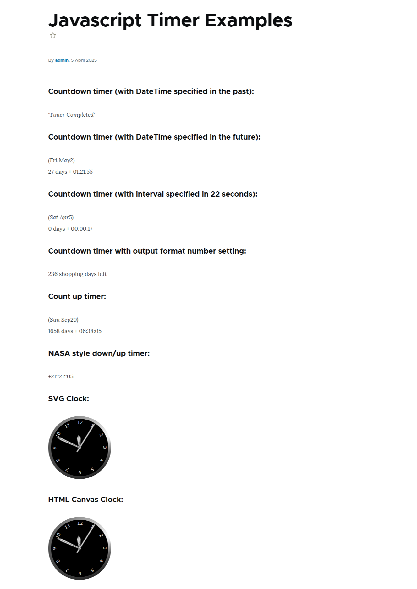 Module example images
