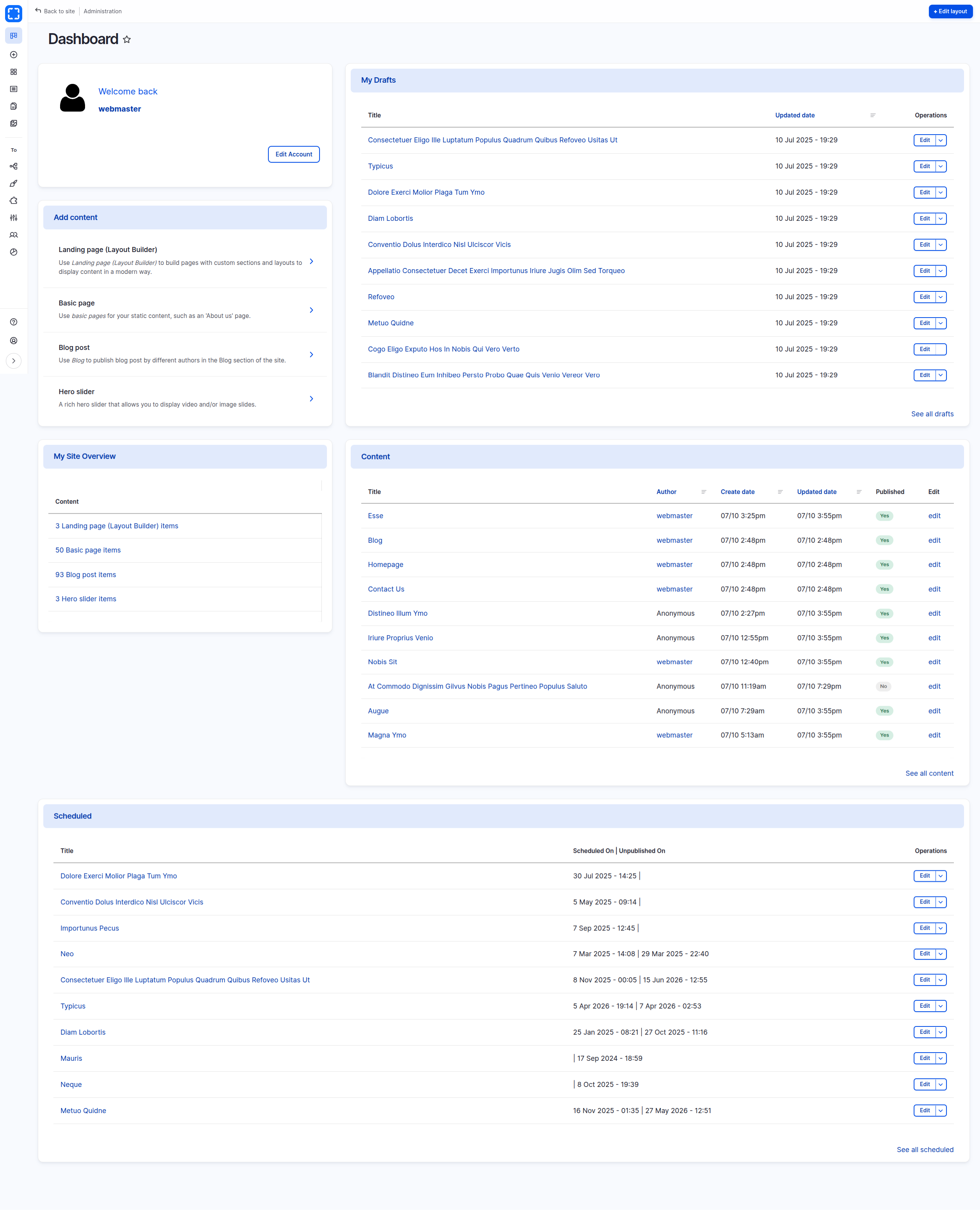 Closed Navigation with the Dashboard