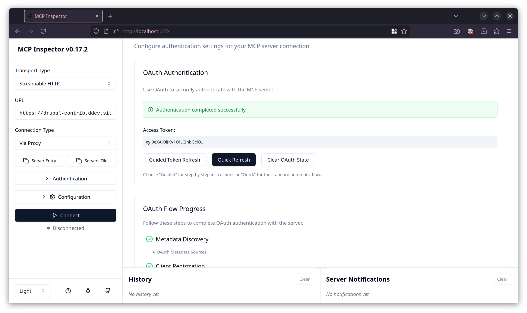 Authentication support