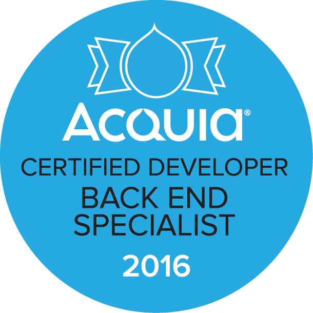 Acquia Certified Developer - Back End Specialist 2016