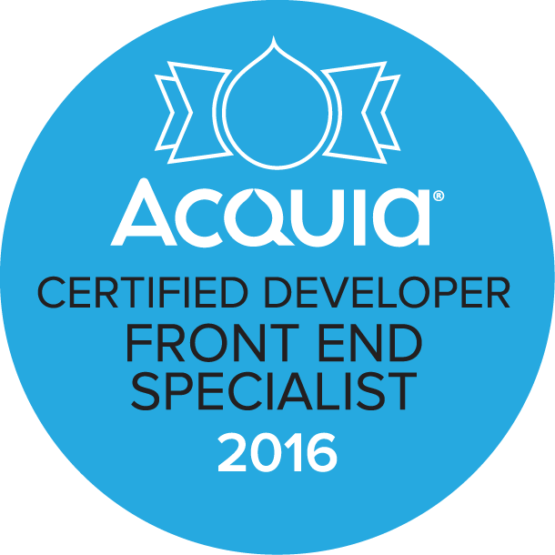 Acquia Certified Developer - Front End Specialist 2016