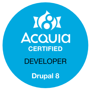 Acquia Certified Developer Drupal 8 Badge