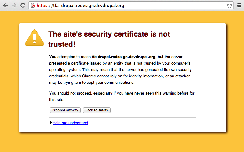 Untrusted Certificate In Https Centos