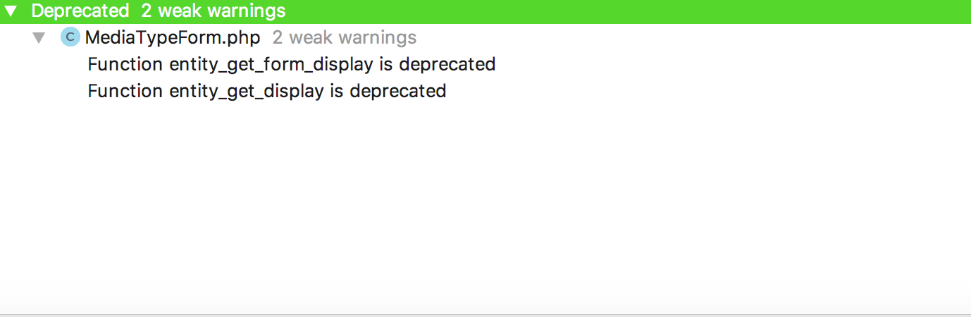 Deprecated functions