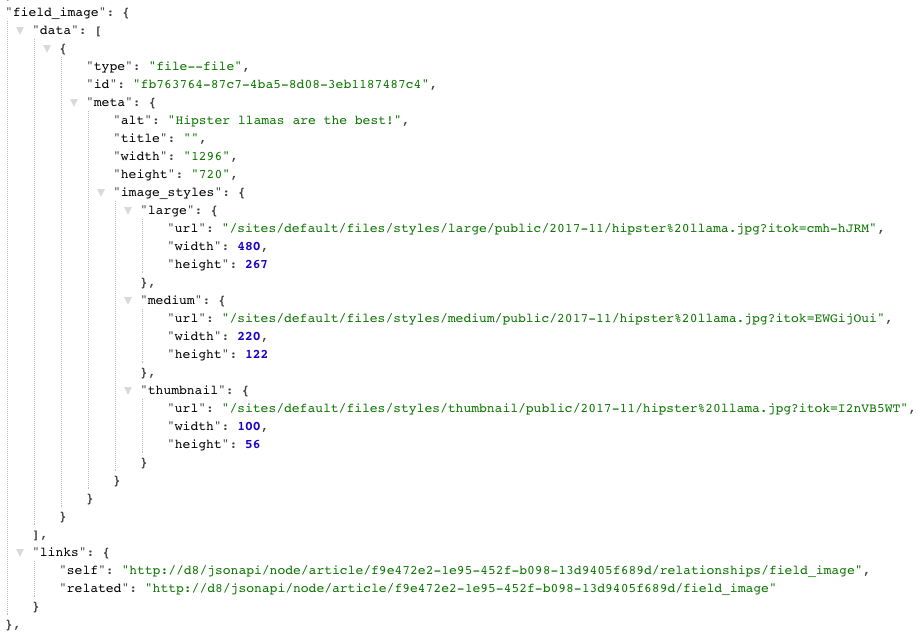 Json схема типы данных