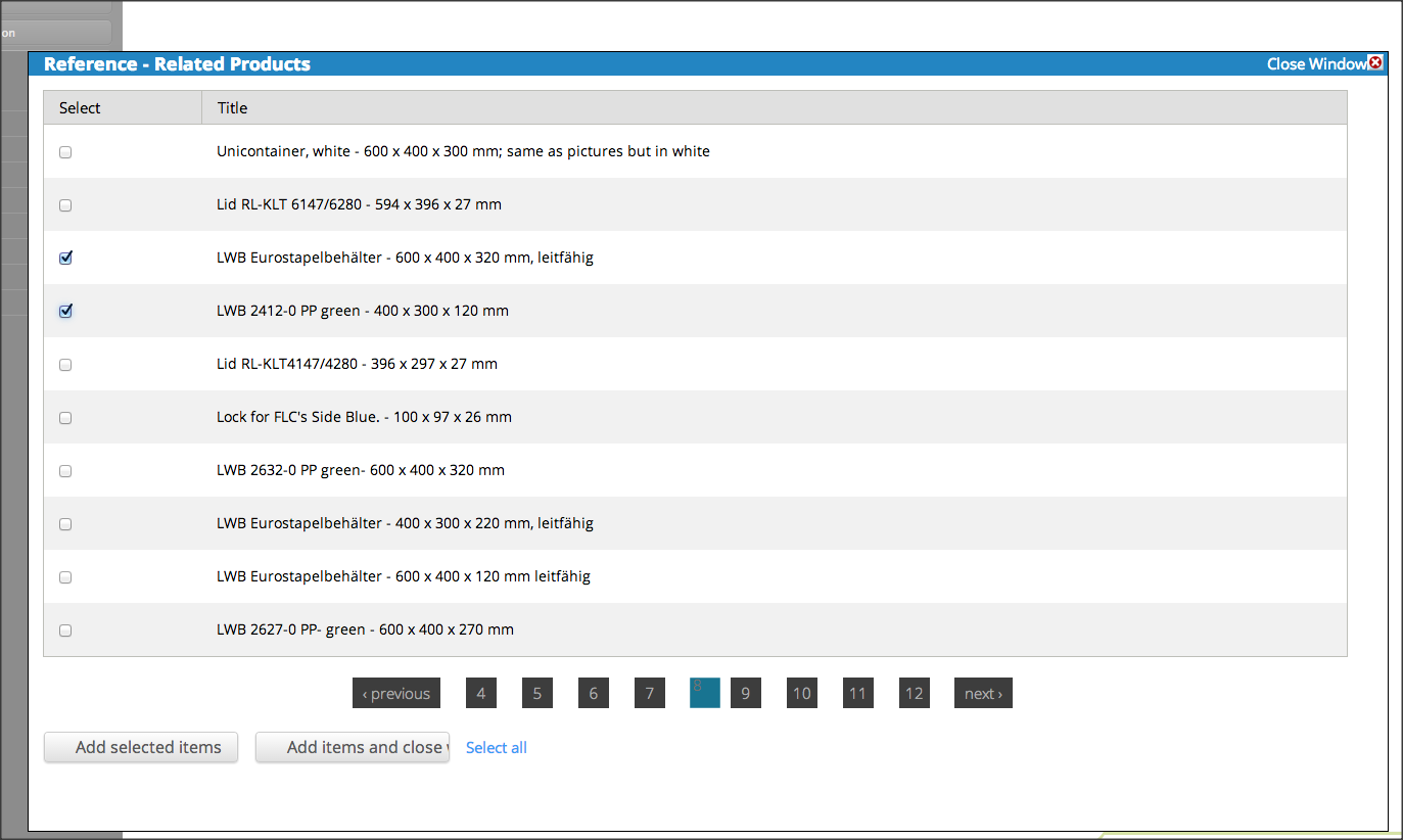 View widget in action