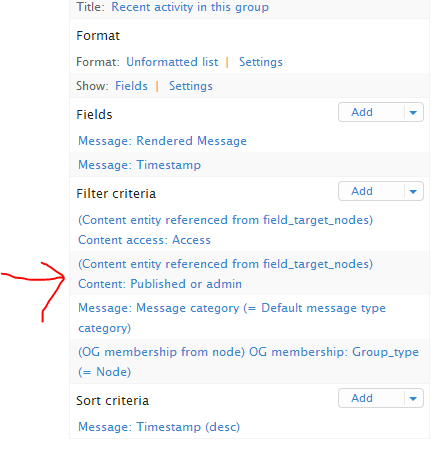 screenshot shows views filter for published