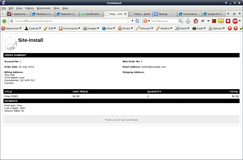 Screenshot of invoice using the patch.