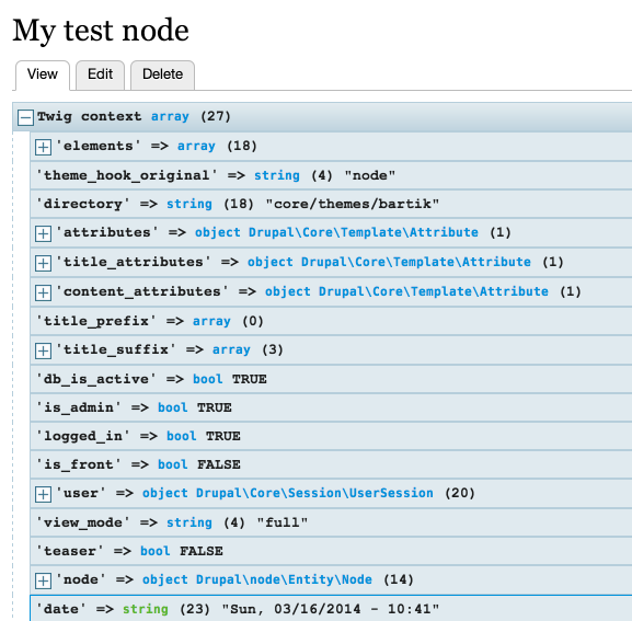 drupal devel view v