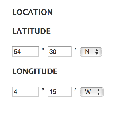 Latitude longitude outlet dms