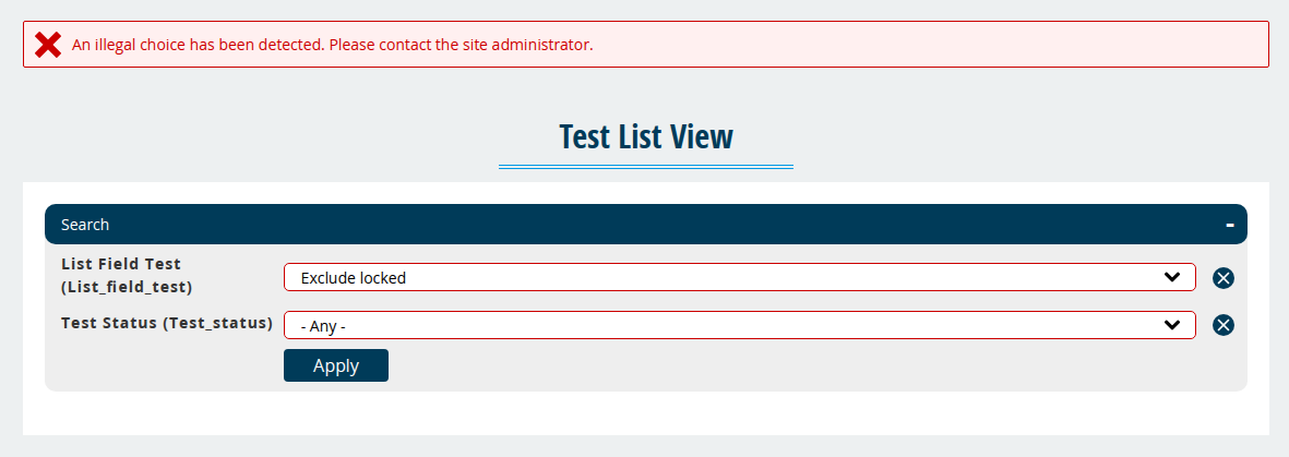 Illegal choice in grouped exposed filters with enabled option remember ...