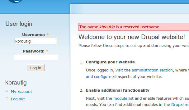 drupal login does nothing